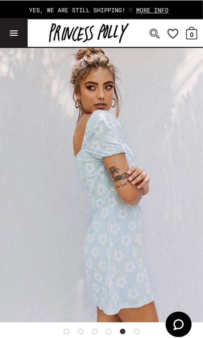 Princess Polly mini dress in light blue, Women's Fashion, Dresses & Sets,  Dresses on Carousell