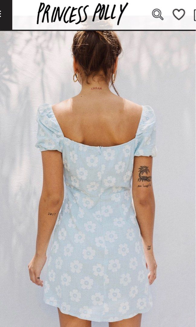 Princess Polly mini dress in light blue, Women's Fashion, Dresses & Sets,  Dresses on Carousell