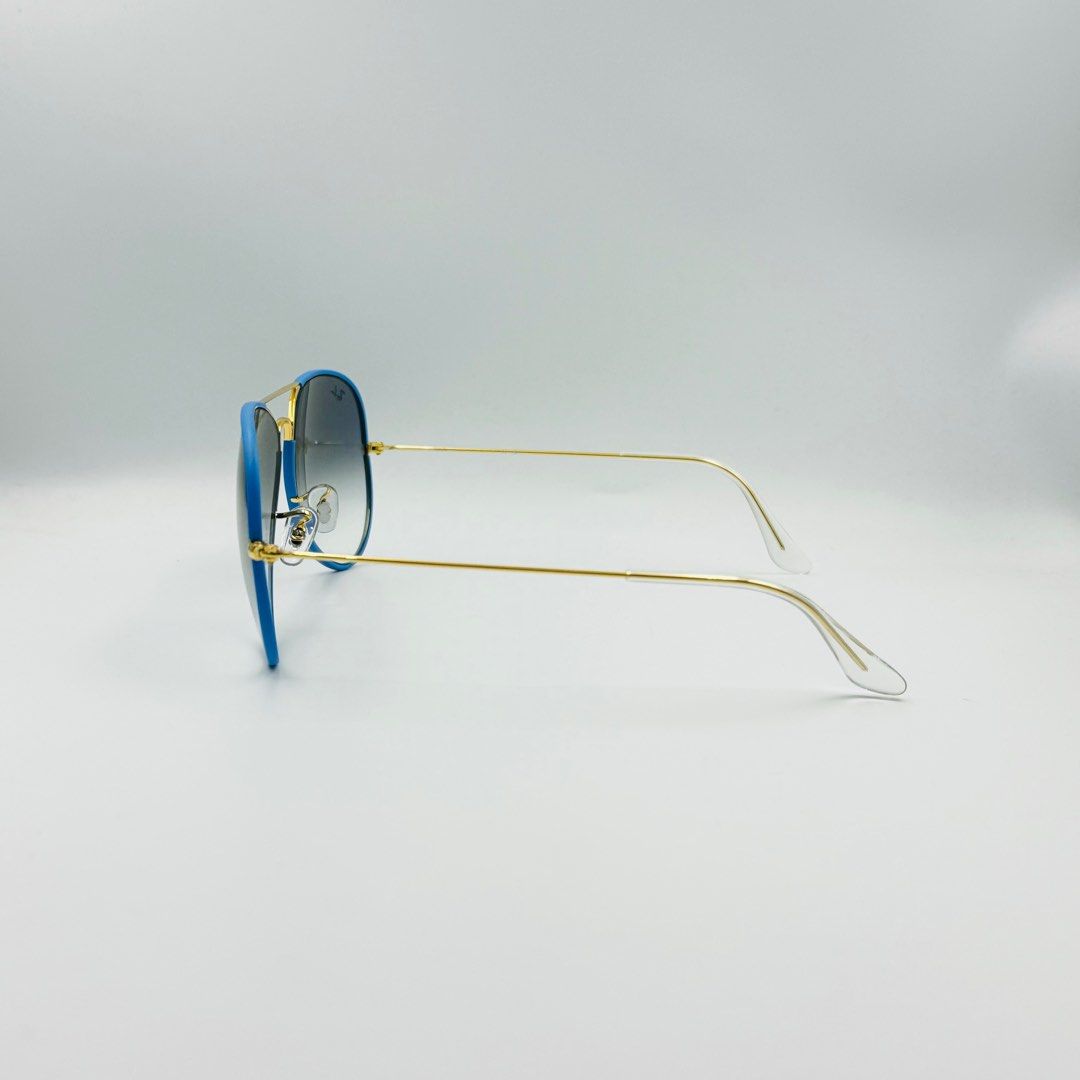 Rayban RB3025JM 9196/3F Aviator Full Colour Light Blue on  display picture 3