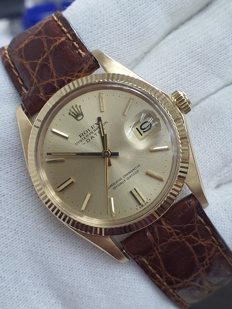 Rolex Oyster Perpetual Date 1503 18K Luxury Watches on Carousell