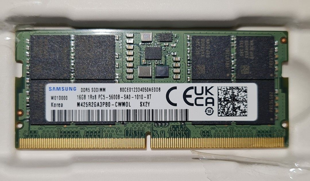 Samsung DDR 5 ram 16gb ( 2pcs available) (Category: Laptops & Notebooks) located in Manila. Submitted by mko888 (Listing ID 1305924966, Image 1). Description: Samsung DDR5 RAM 16GB open for testing but never use. 2 pcs available.