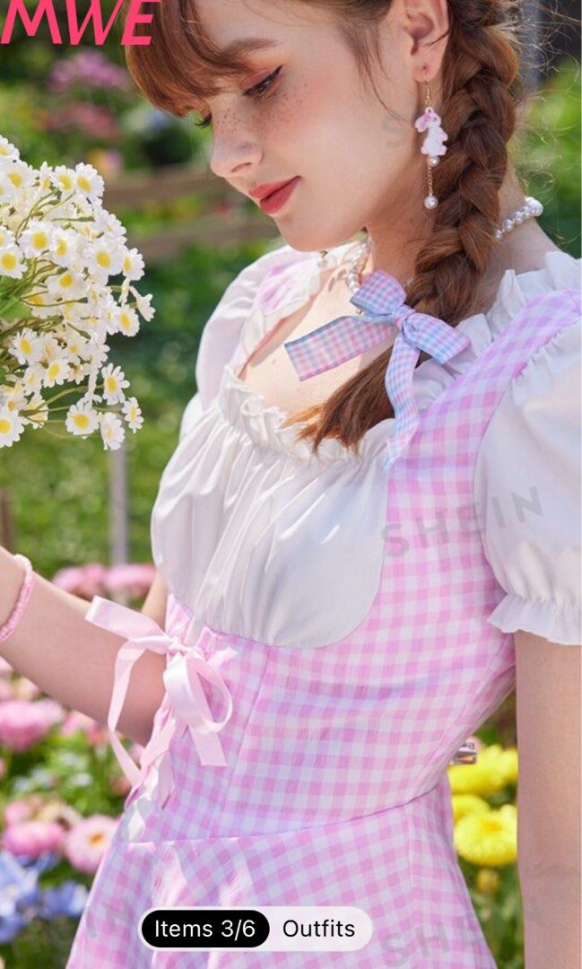 shein pink lace dress SHEIN Lady Ladies' Fashionable Pink Lace Short Sleeve Dress, Wedding Guest  Dress
