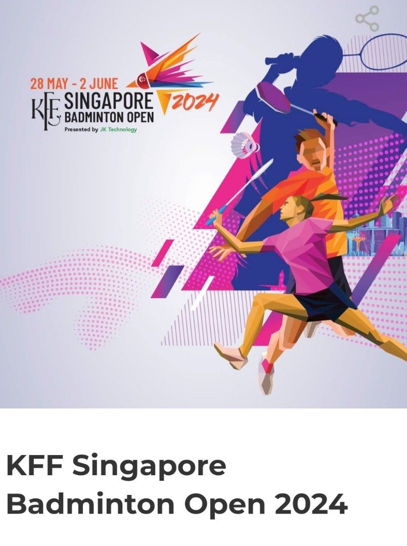 Singapore Badminton Open 2024 tickets (premium), Tickets & Vouchers