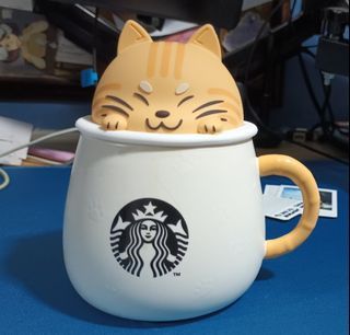 Starbucks Peekaboo Pawfriends Cat Mug 12oz