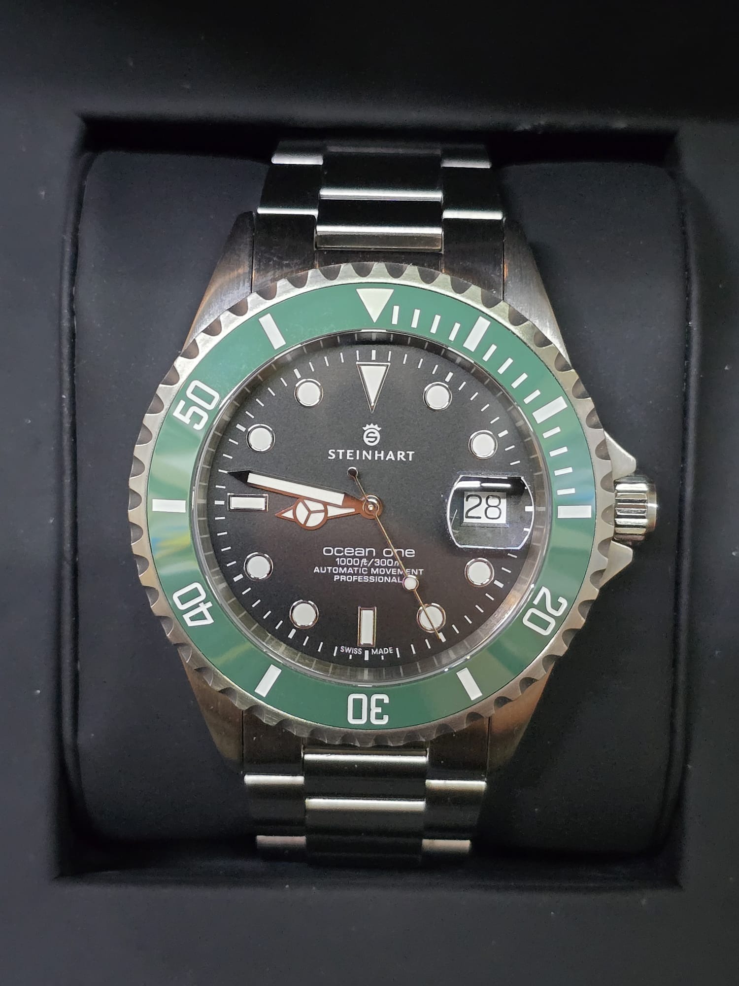 JE Steinhart Ocean One Green Ceramic Diver Watch