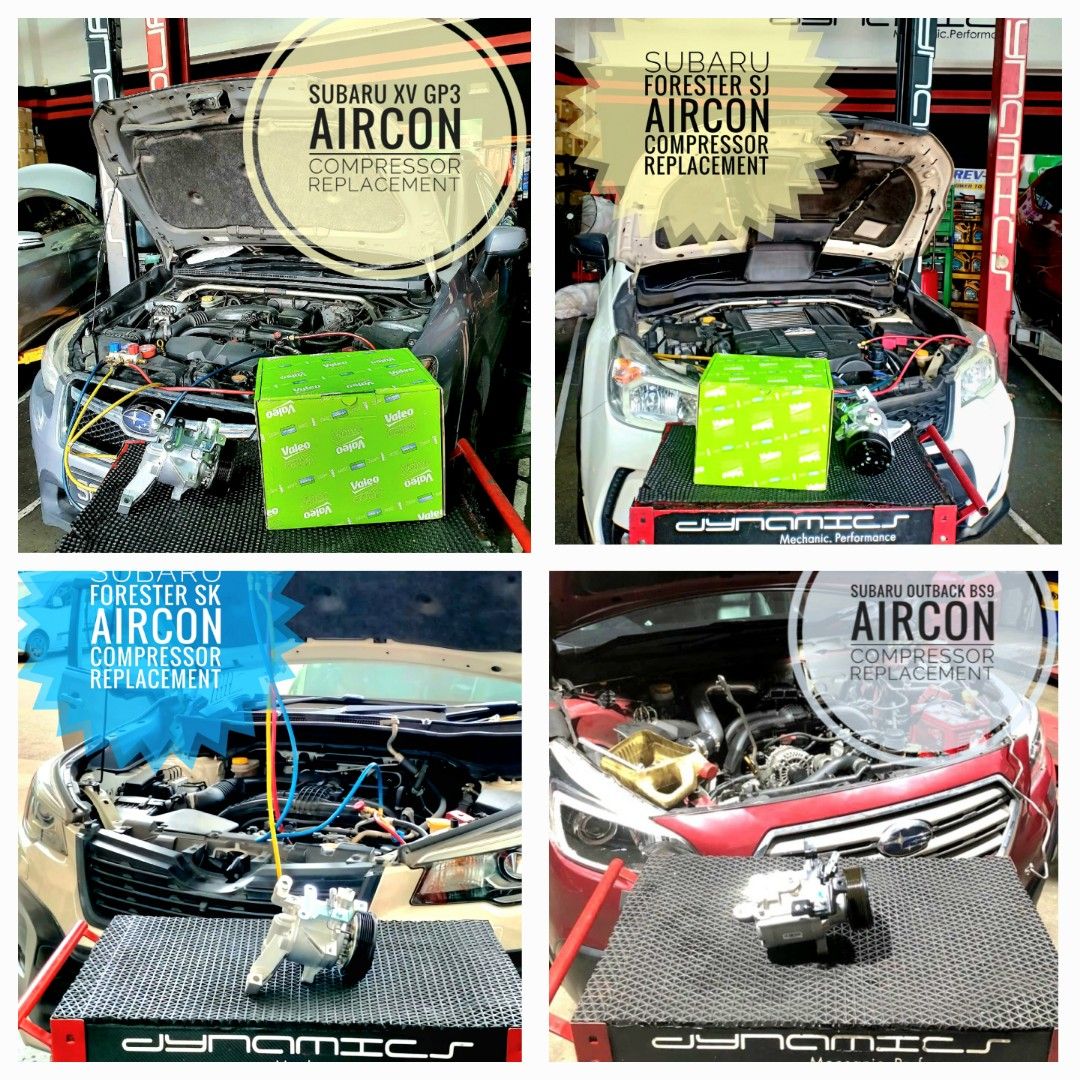 Subaru: Aircon Compressor Replacement (Category: Air Conditioning) located in Singapore. Submitted by dmsingapore (Listing ID 122598678, Image 1). Description: ✅ Applicable to the following Subaru car models listed below:- ✔ Subaru Forester SH/SJ. ✔️ Subaru XV GP/GT. ✔️ Subaru Impreza GP/GK/GT. ✔ Subaru WRX VA. ✔ Subaru Impreza GD/GE/GH. ✔ Subaru Legacy BL/BN9. ✔️ Subaru Outback BS9. ✔ Subaru WRX GD/GE/GRF. ➡️ VALEO (recommended) aircon compresso