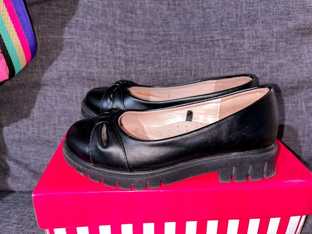 Sugar Kids Black School Shoes Size28