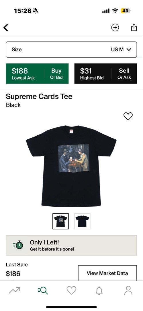 Supreme Cards Tee Men s Fashion Tops Sets Tshirts Polo Shirts on Carousell