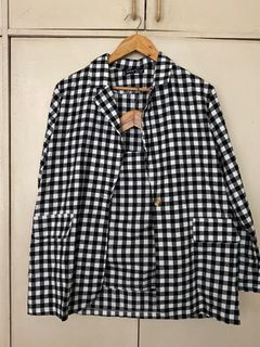 terno coords checkered blazer and skirt