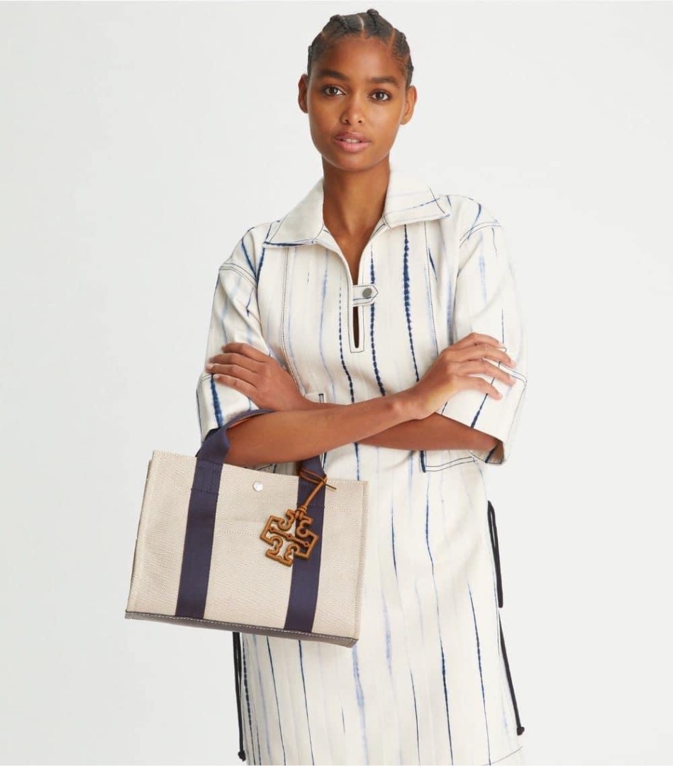 Tory burch miller mini canvas tote cheap