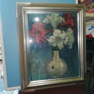 Vintage oil painting flower design frame