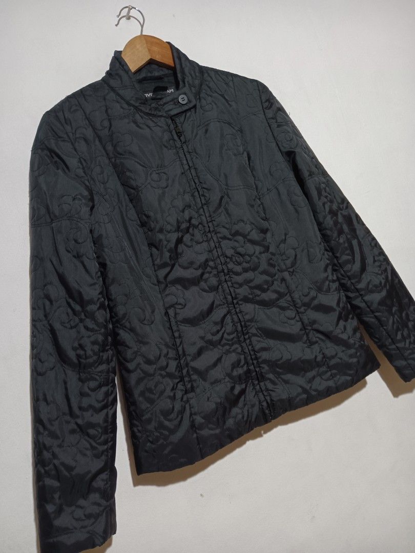 VIVIENNE TAM denim lether jacket y2k