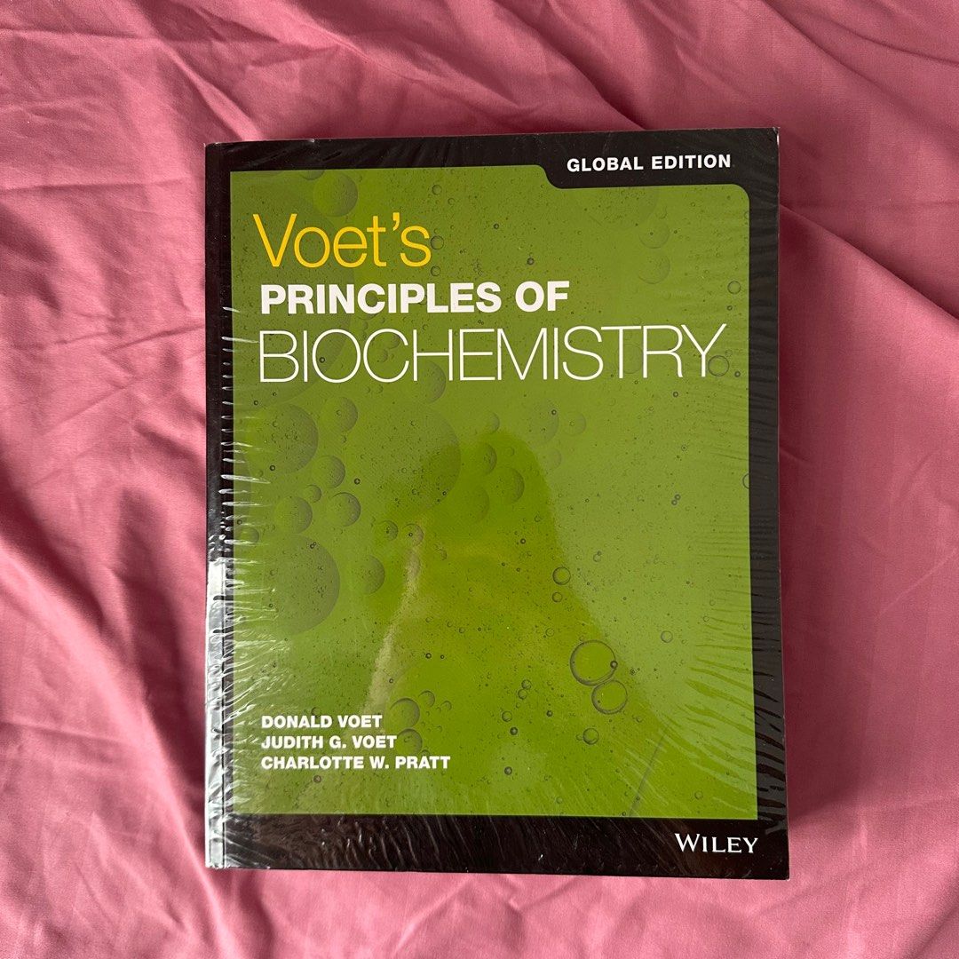Voet's Principles of Biochemistry (Category: Textbooks) located in Quezon City. Submitted by auraetlabora (Listing ID 1305973640, Image 1). Description: Selling my plastic covered Voet’s Principles of Biochemistry book! Never been used, no highlights, still looks brand new ✨ Still negotiable ☺️.