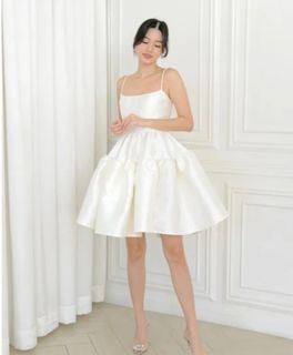 White Mini Dress Gown