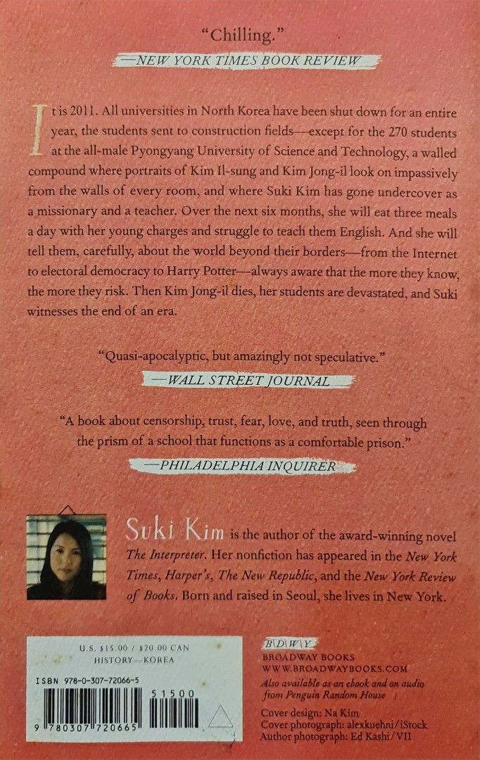 Without You, There is No Us (Suki Kim) (Category: Storybooks) located in Bacolod City. Submitted by v_thrift (Listing ID 1305956122, Image 3). Description: Very Good Condition Flaws: yellowed pages message me if you need more pictures of the book 😊.