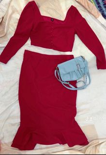 Nude Top and Skirt, Women's Fashion, Muslimah Fashion, Baju Kurung