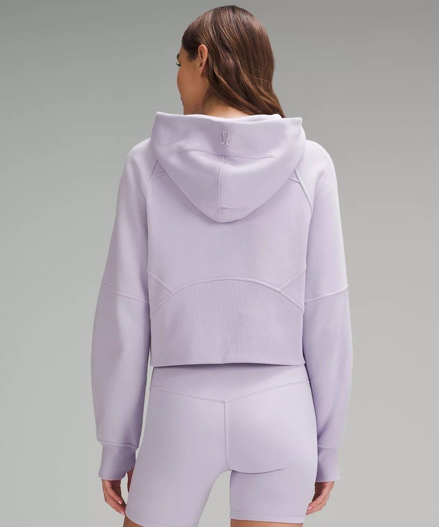 XS S Lululemon Scuba half zip oversized hoodie sweater jacket lilac ether