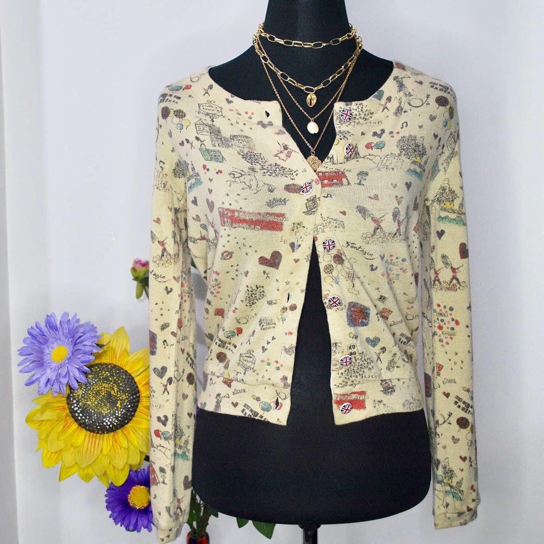 Cardigan Corto Y2K Per Donna - Coprispalle Aperto In Maglia Con Bottoni, Maniche Lunghe