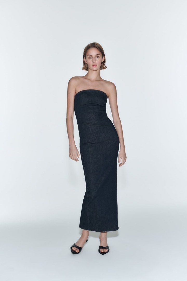 maxi denim dress zara Denim Dress Zara