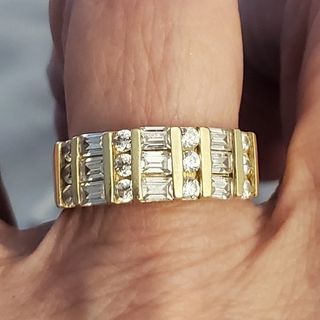 14k vintage cz diamond ring size 7