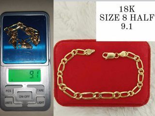 18k Gold Bracelet, Ring, Pendant & Earrings