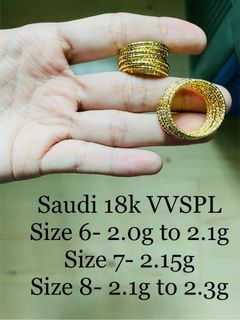 18K Saudi Gold 7 Days Ring
