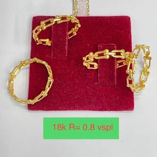 18K Saudi Gold Hard ware Ring