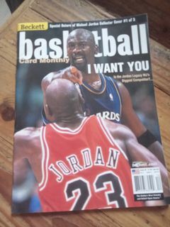 2001 Beckett basketball card magazine special cover 1 goat vs goat