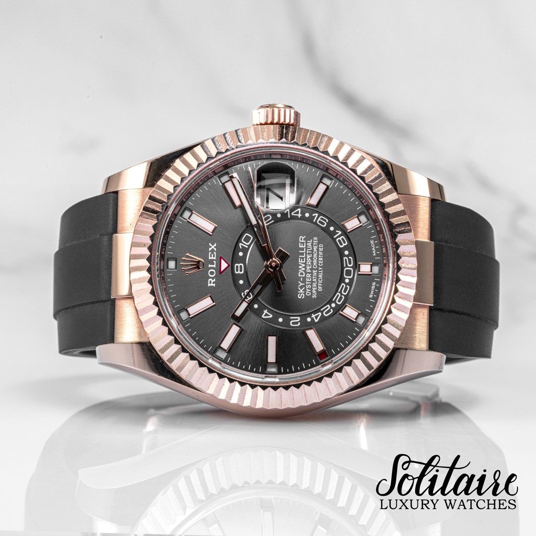 2022 LIKE NEW Rolex 326235 Skydweller Rosegold Rhodium Dial (Category: Watches) located in Singapore. Submitted by solitaire.luxury (Listing ID 1301408992, Image 1). Description: Subscribe now for Monthly Mega Sale at our Tele : https://bit.ly/Solitaireluxury Brand : Rolex Model : 326235 Condition : Like New Dated : JAN 2022 Warranty : 5 Years International Rolex Warranty Box : Included Papers/Certification : Included Size (Diameter) : 42mm Remar