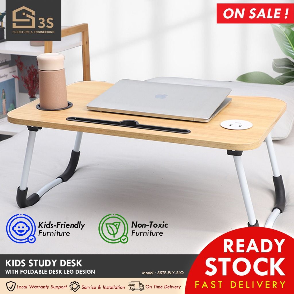 3S FURNITURE] Foldable Kids Friendly Study Table (1 Months Local