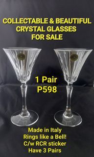 🔴 COLLECTABLE & BEAUTIFUL CRYSTAL GLASSES FOR SALE✔️