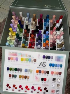 AS GEL 60 colors Nail Gel Polish with base, top and reinforce gel (Original from AS Factory)