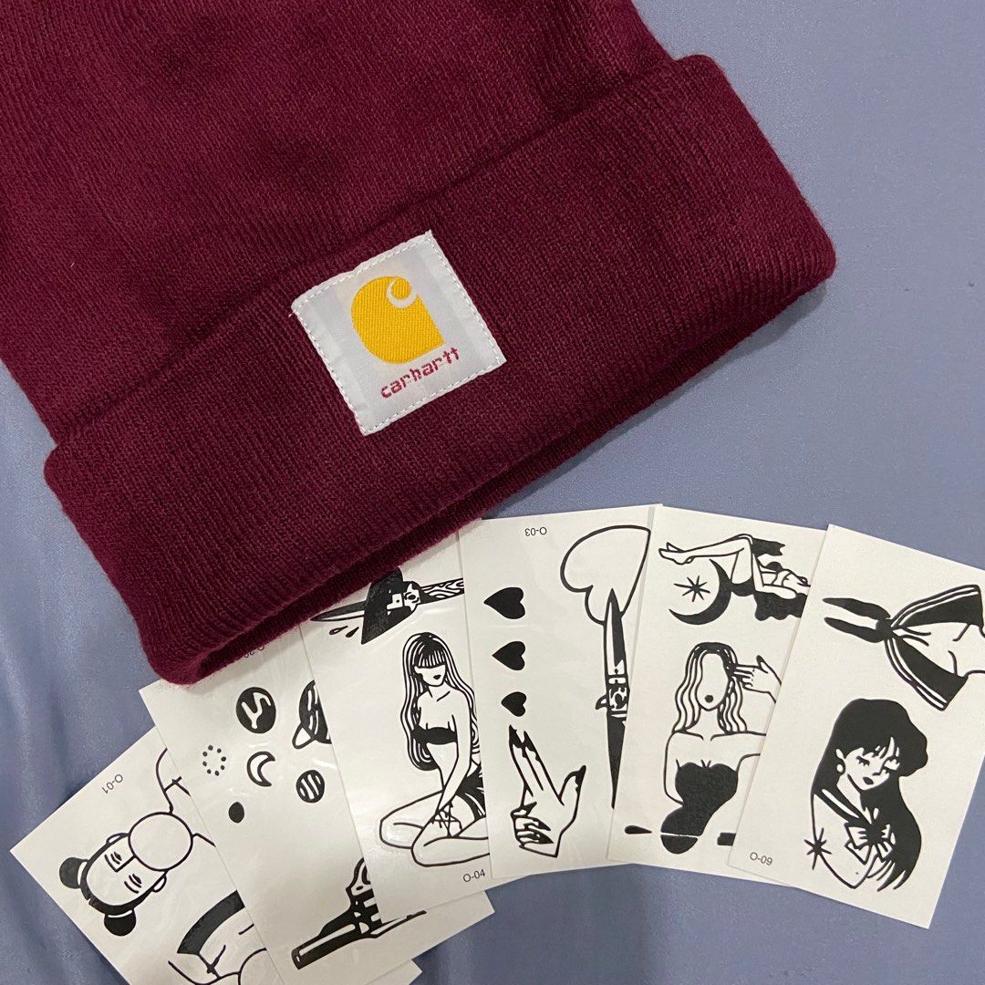 Carhartt maroon beanie store