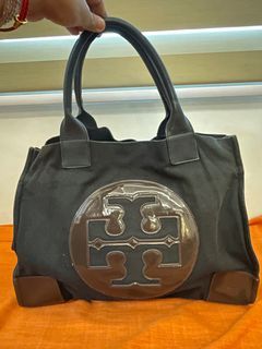 Authentic Tory Burch open tote canvas material