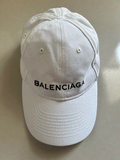 Balenciaga Embroidered Logo White Cap