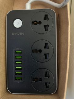 BAVIN SC3604 Universal Charger Hub Multi-Switch Sockets Outlet w/ 3 Power Socket & 6 USB Ports Fast Charging Station