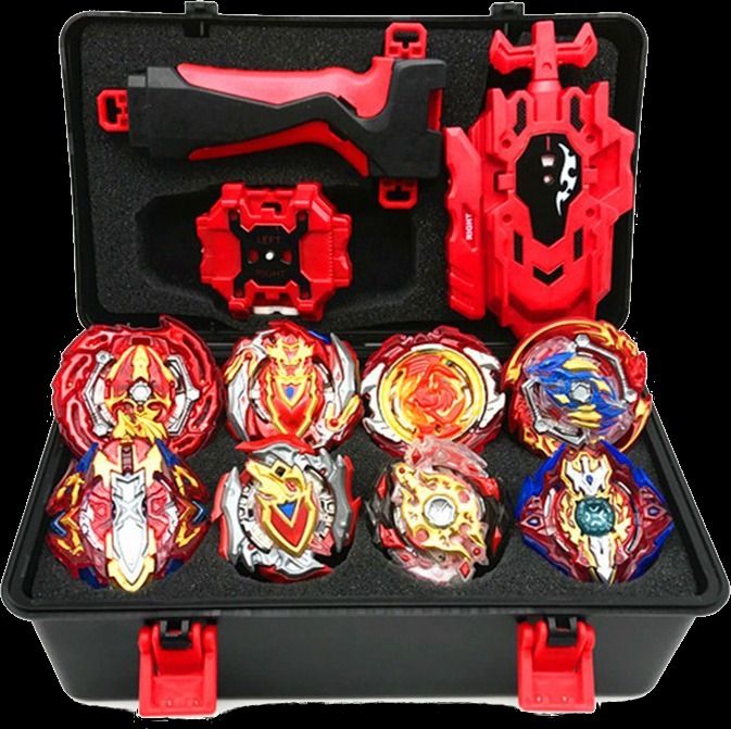Beyblade Burst Set 8 Beyblades Gyro Left Right Launcher 1 Storage Box Toys Gift