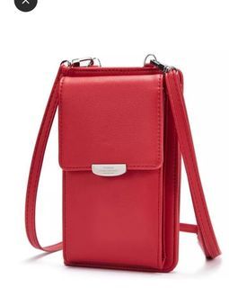 Bostanten Sling Wallet for Women Cellphone Wallet Sling Bag Elegant Fashion Women Wallets Red