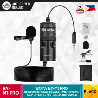 BOYA BY-M1 Pro M1 Pro Omnidirectional Lavalier Microphone Clip-on Lapel Mic for Smartphones, DSLR