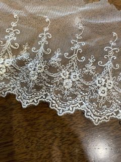 10.3 Yards of Japan Premium Bridal White Floral Lace for Dress or Veil Made in Japan by Tomato Shop [BRAND NEW SUPER SALE]