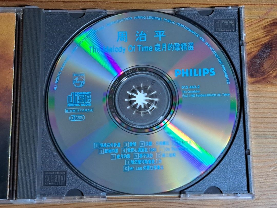 CD 周治平歲月的歌精選1992年寶麗金T113 02 磨砂圈韓國版(接近全新 
