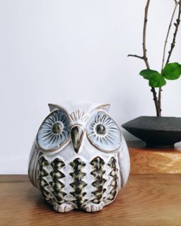 Ceramic OwlCoin Bank