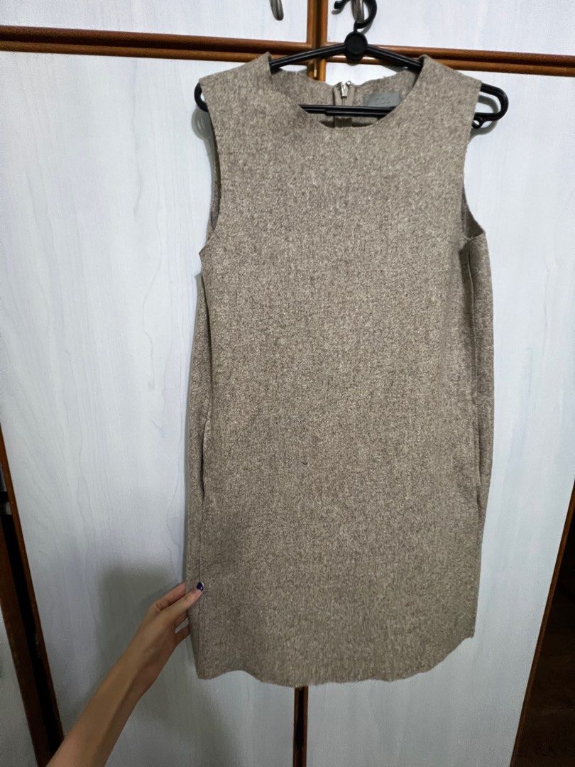 COS wool beige shift dress, Women's Fashion, Dresses & Sets, Dresses on  Carousell