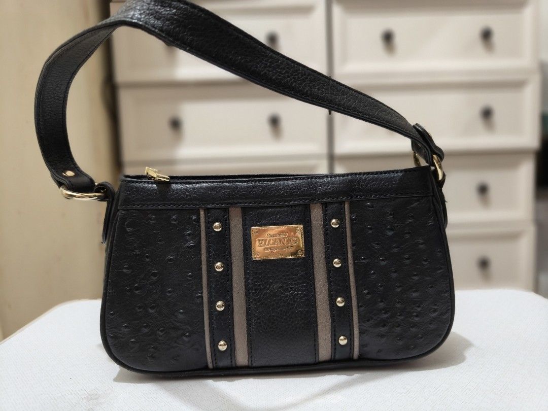 ELCANTO OSTRICH LEATHER KILI BAG Women s Fashion Bags Wallets Purses Pouches on Carousell