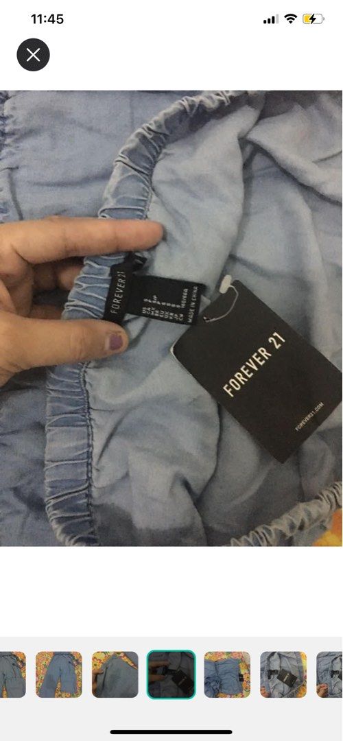 F21 denim tube jumpsuit (Category: Jumpsuits) located in Angeles City. Submitted by febheart (Listing ID 1301334393, Image 2). Description: brandnew natagtag lang ung tag nya pero bago di kasya talaga 600 only 1450 orig price.