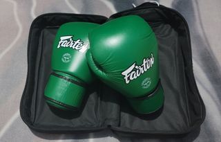 Fairtex BGV16 Green Muay Thai Boxing Gloves 10oz
