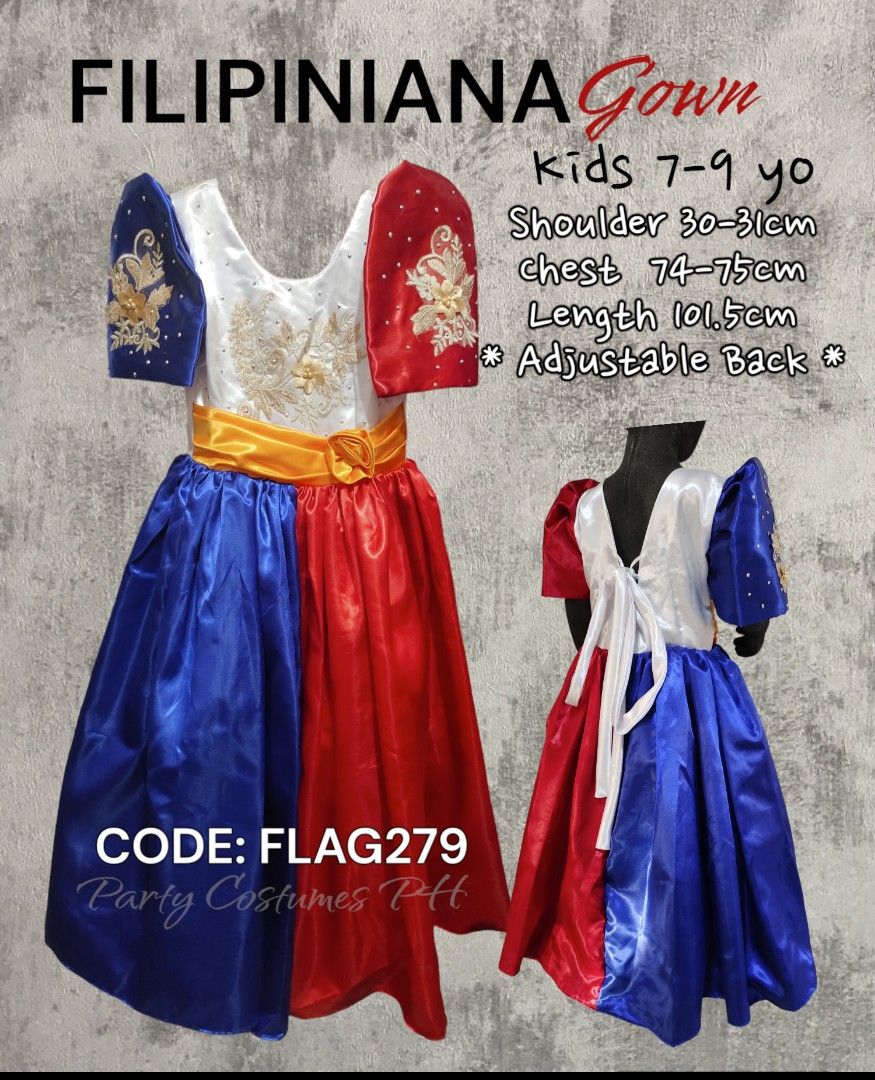 Filipiniana flag FOR RENT gown kids Women s Fashion Dresses Sets Traditional Ethnic wear on Carousell