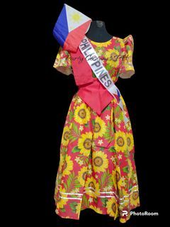 Filipiniana sunflower dress/Balintawak dress ‼️