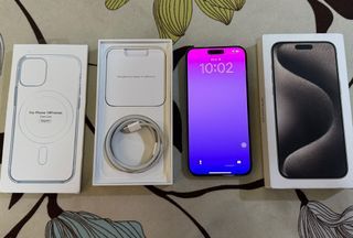 FOR SALE OR SWAP  SLIGHTLY USED iPhone 15 PRO MAX NATURAL TITANIUM 256 GIG  FACTORY UNLOCK, NTC APPROVED 100 % BH, February 10, 2025