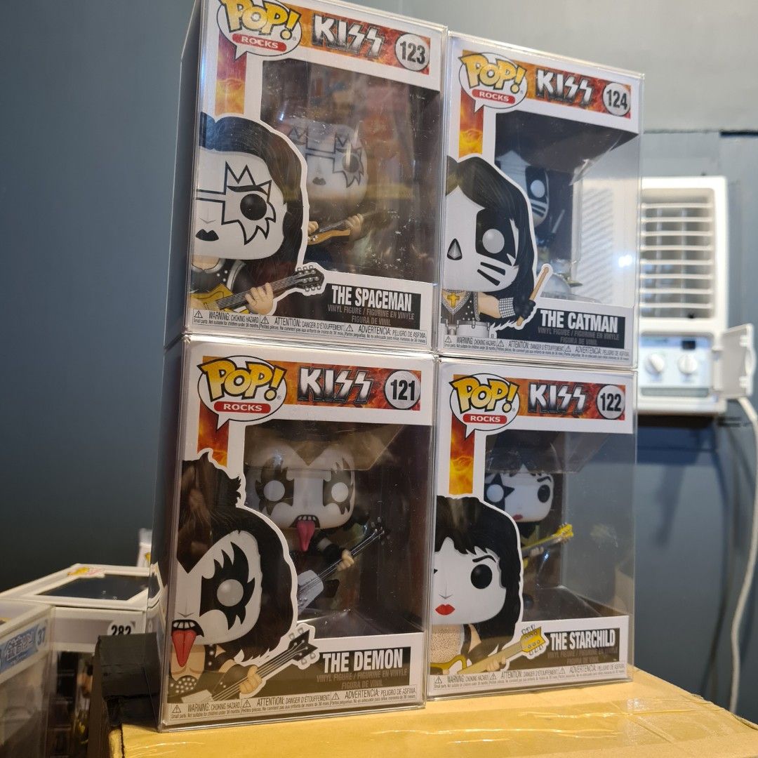 FUNKO POP KISS SET (Category: Designer & Blind Box Toys) located in Manila. Submitted by bacmanoriginals (Listing ID 1301349516, Image 2). Description: all brand new with protector.